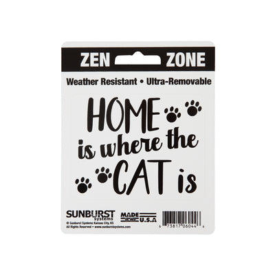 4” x 5” Home is Where The Cat Is Decal