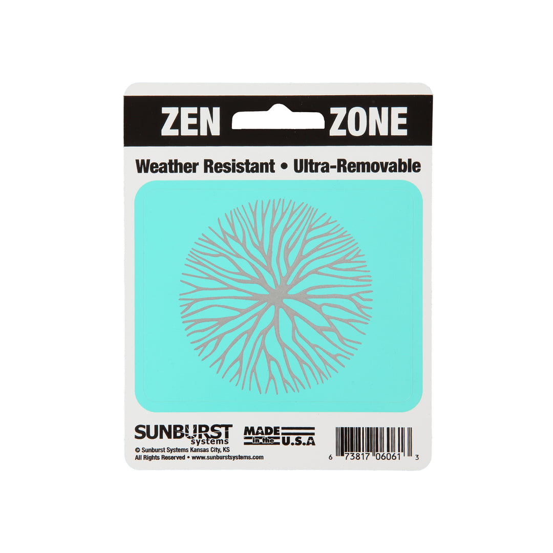 4” x 5” Abstract Circle Tree Decal