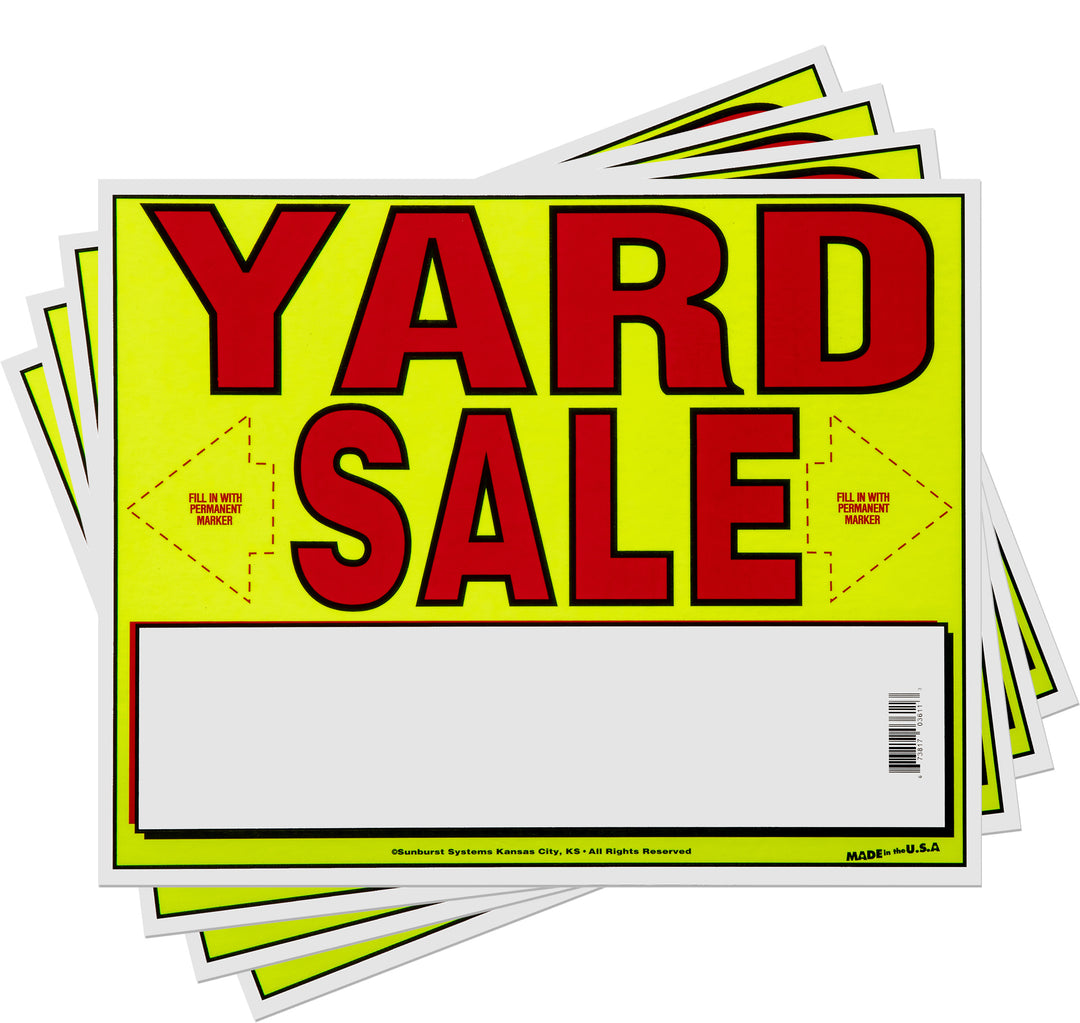 Yard Sale Sign at Sunburst Systems