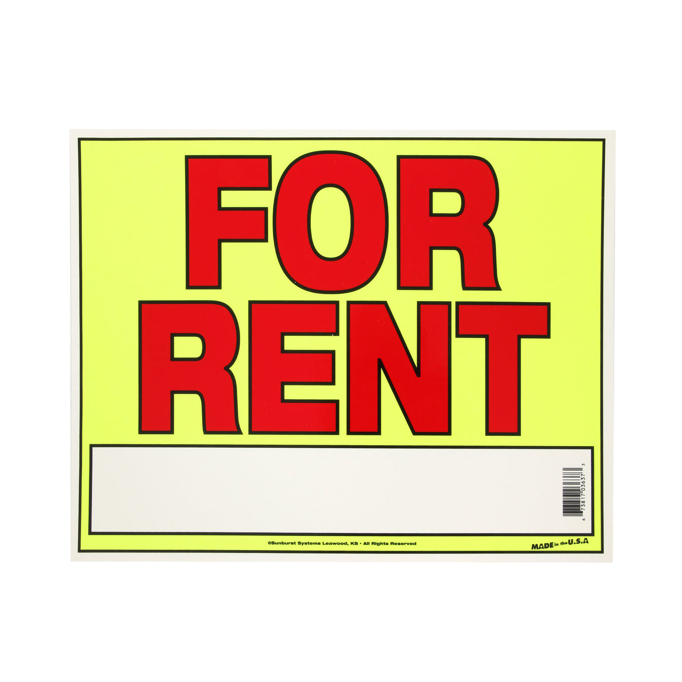 11” x 14” For Rent Sign