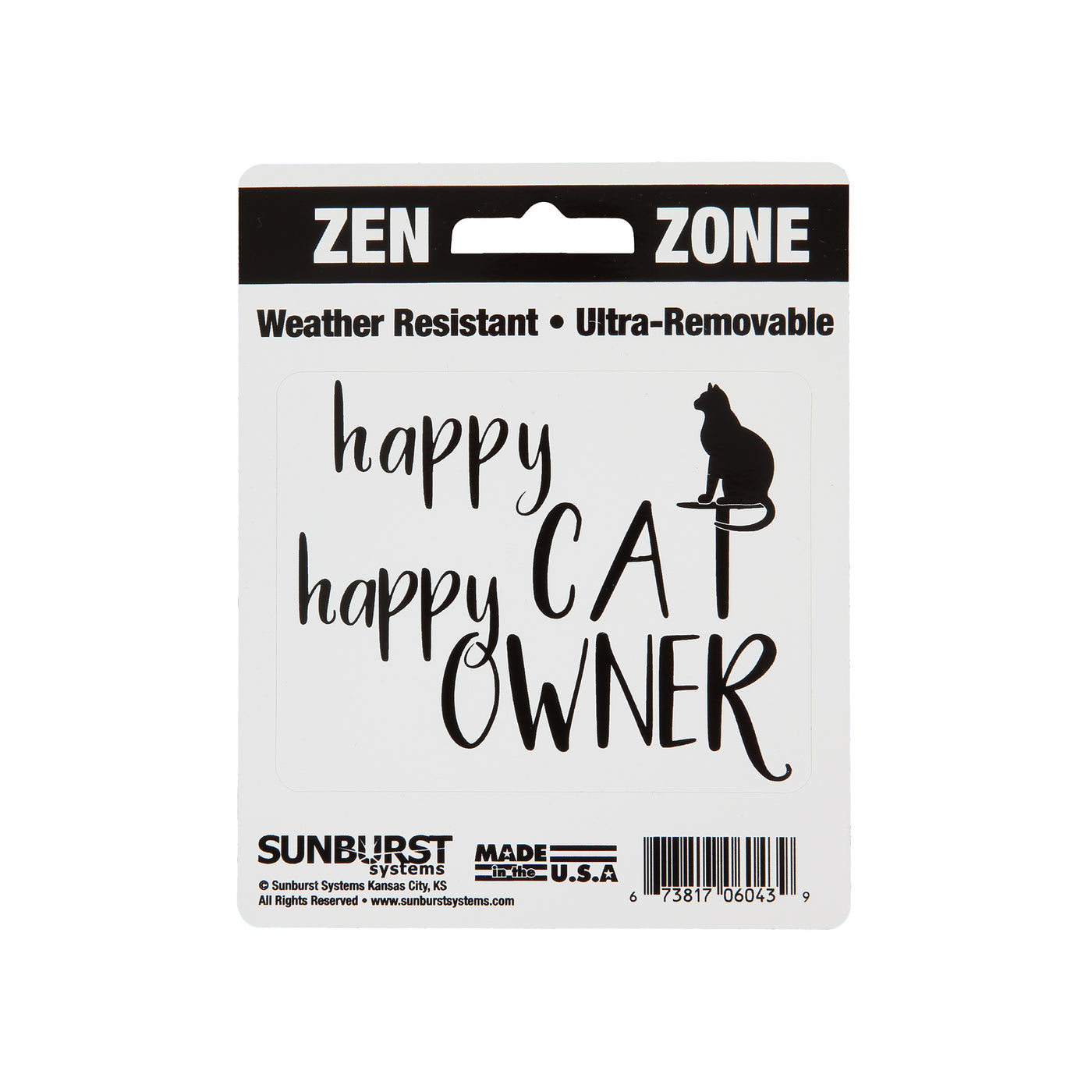 4” x 5” Happy Cat Happy Owner Decal