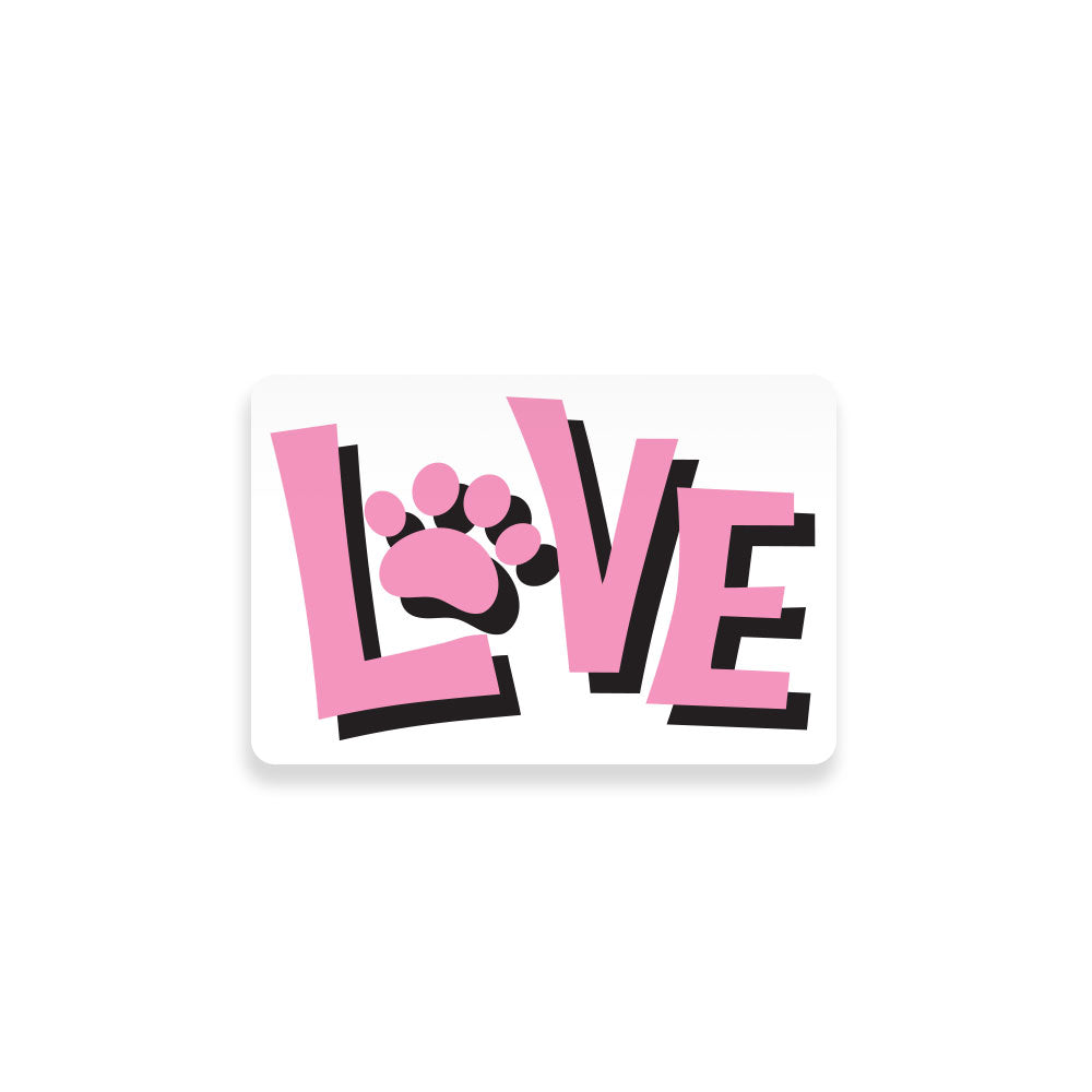 Love Decal with Cat Print