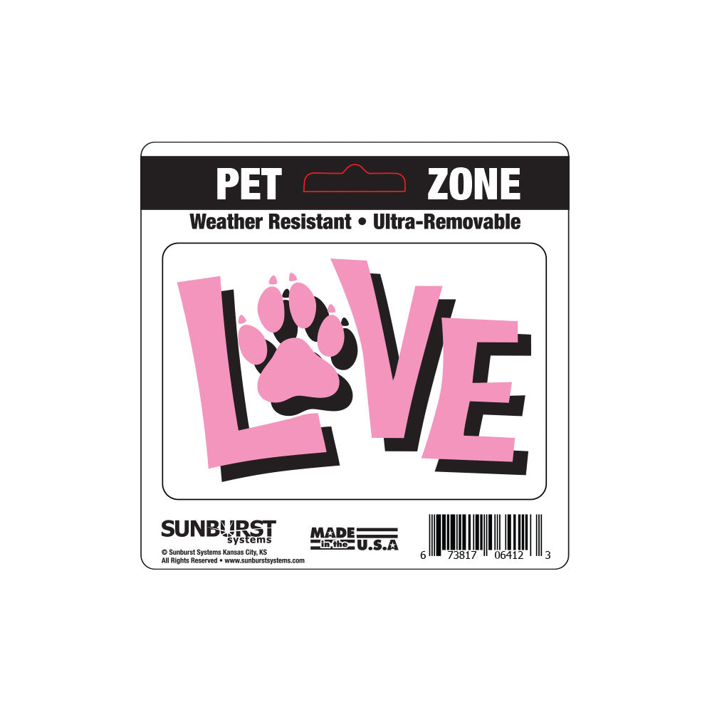 Love Decal with Dog Print