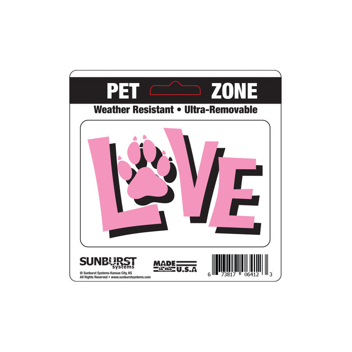 Love Decal with Dog Print