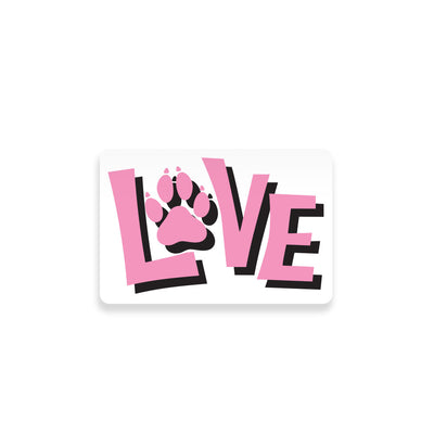 Love Decal with Dog Print