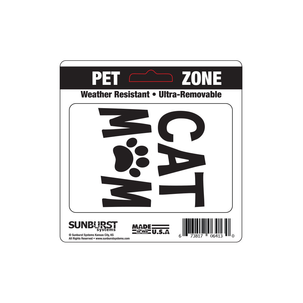 Cat Mom Decal with Cat Print