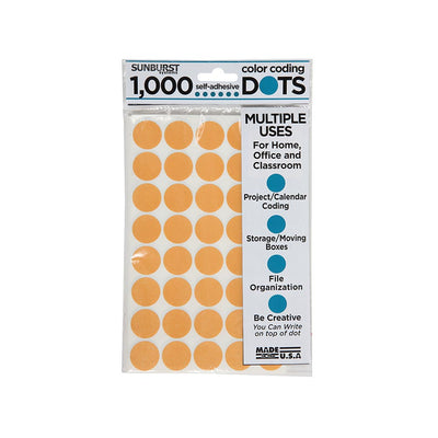 Color Coding Dots - 1000 Dots (Butternut)