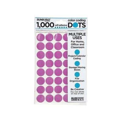 Color Coding Dots - 1000 Dots (Orchid)
