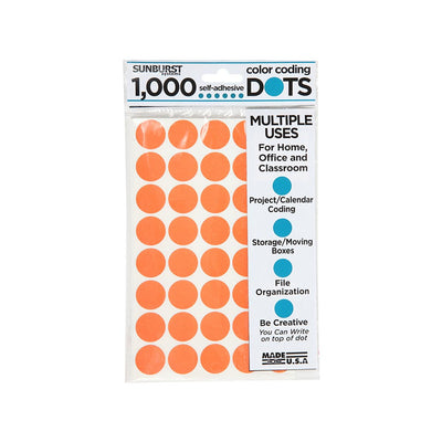 Color Coding Dots - 1000 Dots (Nectarine)