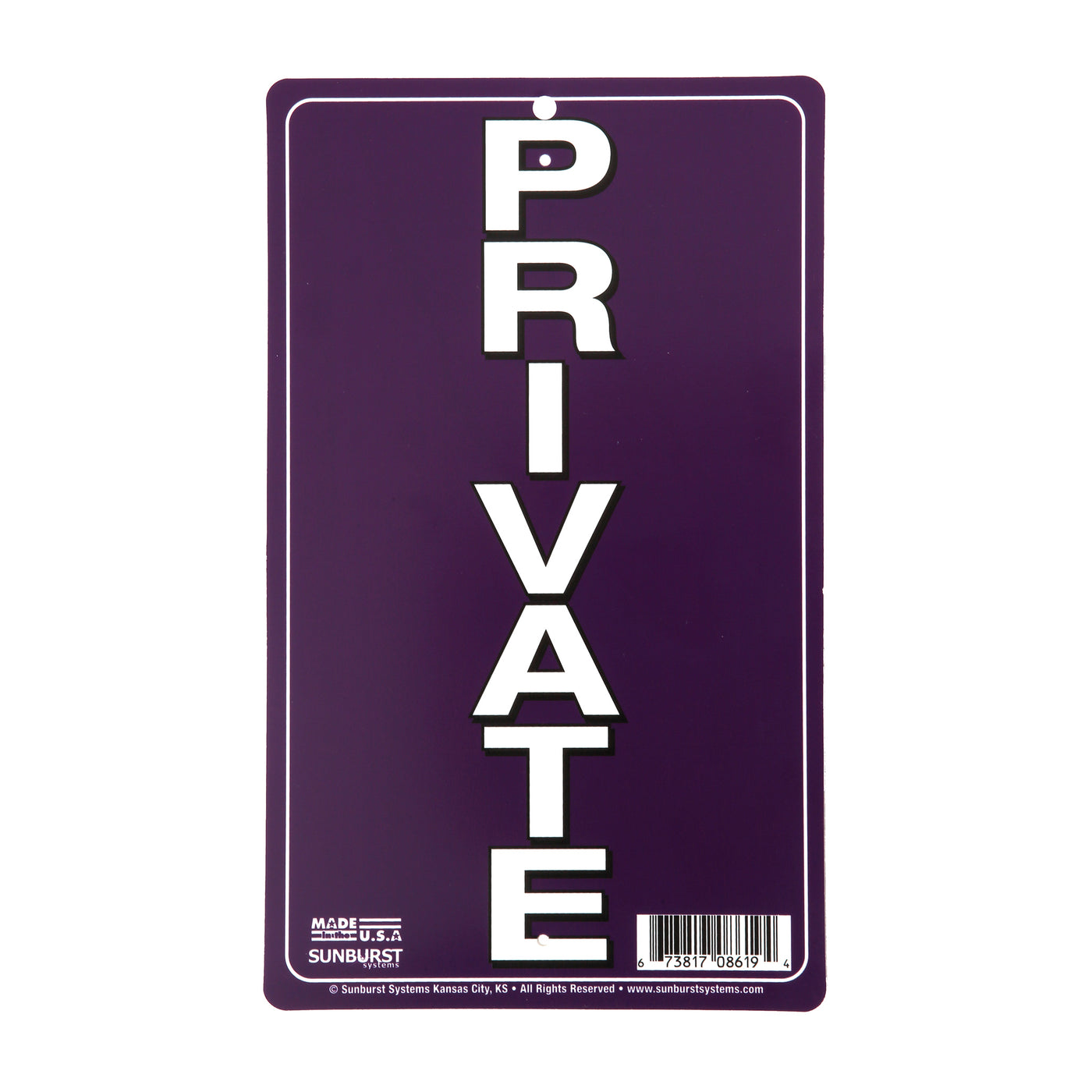 6” x 10” Plastic Private Pole Sign