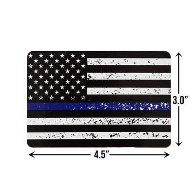 Blue Line American Flag Decal