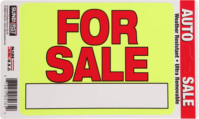 For Sale Decal