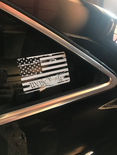We The People Distressed Flag Decal