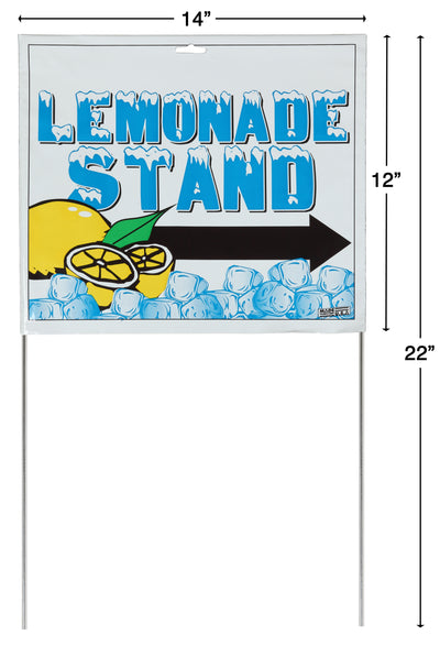Dimensions of lemonade sign with stakes