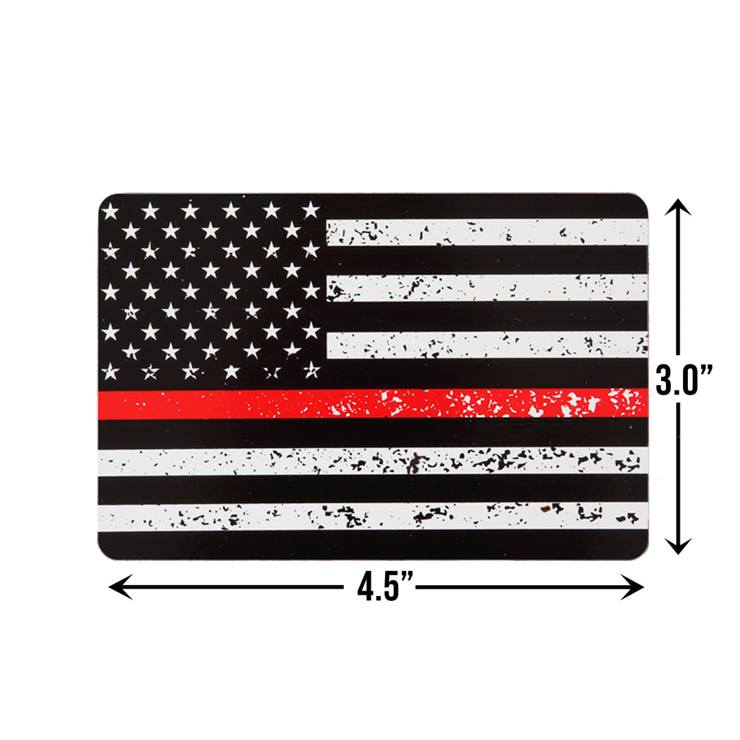 Red Line American Flag Decal