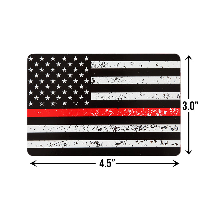 Red Line American Flag Decal