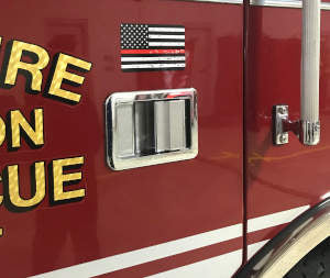 Red Line American Flag Decal