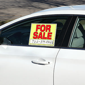 For Sale Sign on Car