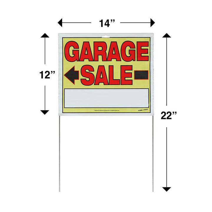 Deluxe Garage Sale Kit - 14" x 22" Sign Dimensions