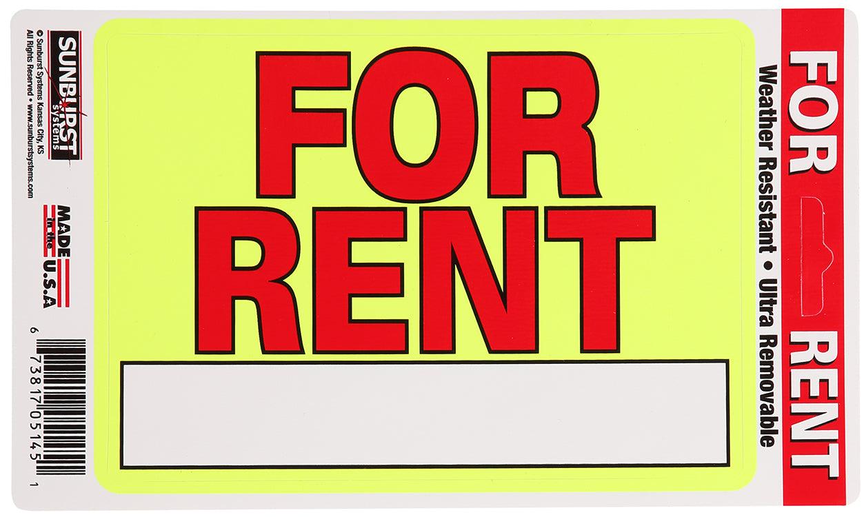 For Rent Decal
